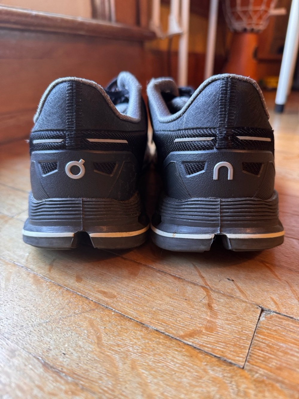 On Running Women’s Athletic Trainers in Black and Gray - Picture 3 of 6